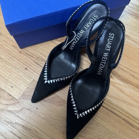 Stuart Weitzman Shoes - Stuart Weitzman Gemcut Xcurve 100 Slingback Pumps